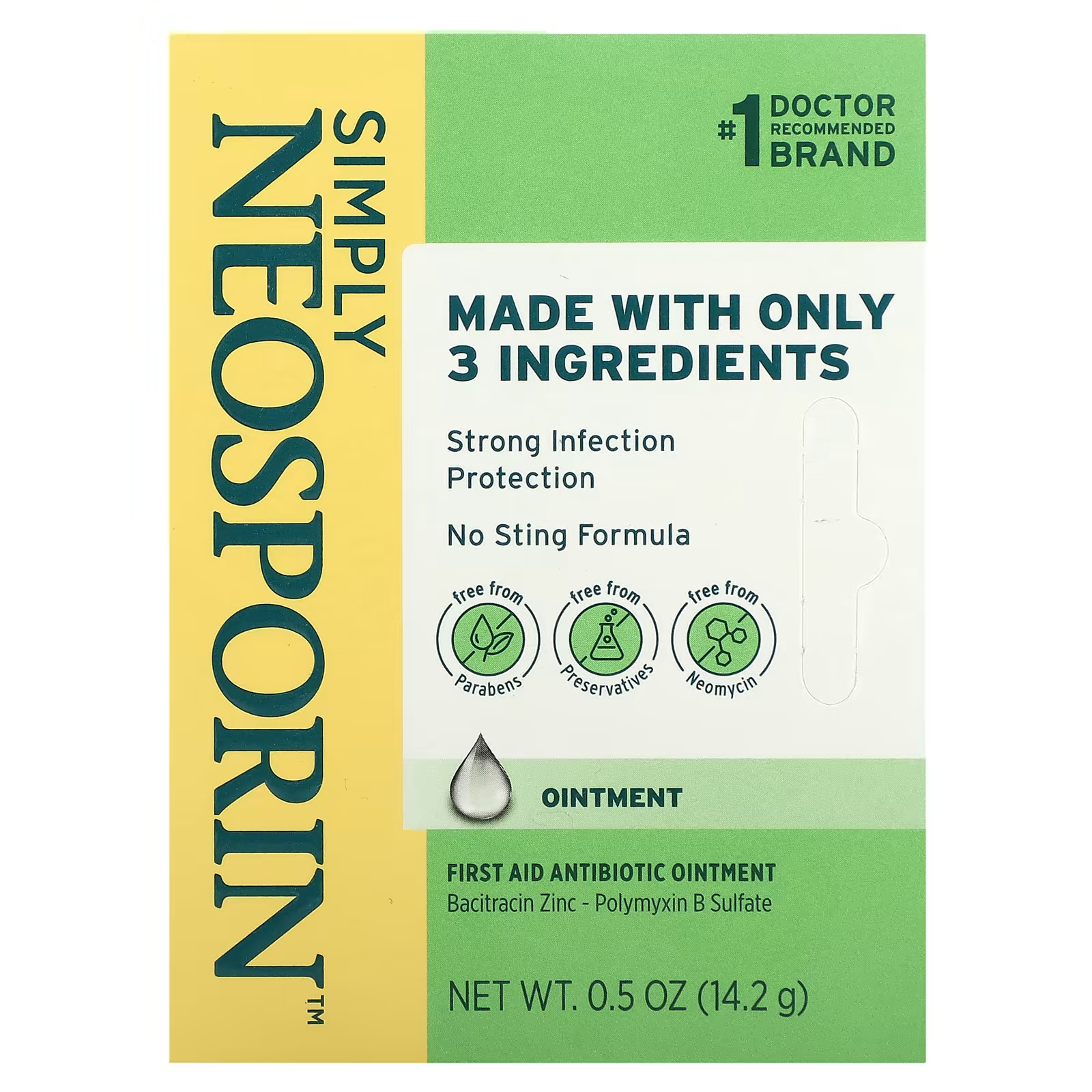 Мазь Neosporin с антибиотиком для оказания первой помощи, 14, 2г