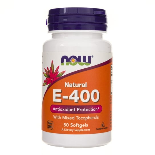 Now Foods, Витамин Е-400, 50 капсул