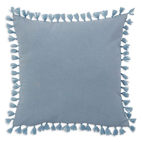 Декоративная подушка из хлопка и холста Джайпура Roselli Trading, цвет Blue подушка декоративная из алькантары однотонная black с blue отстрочкой