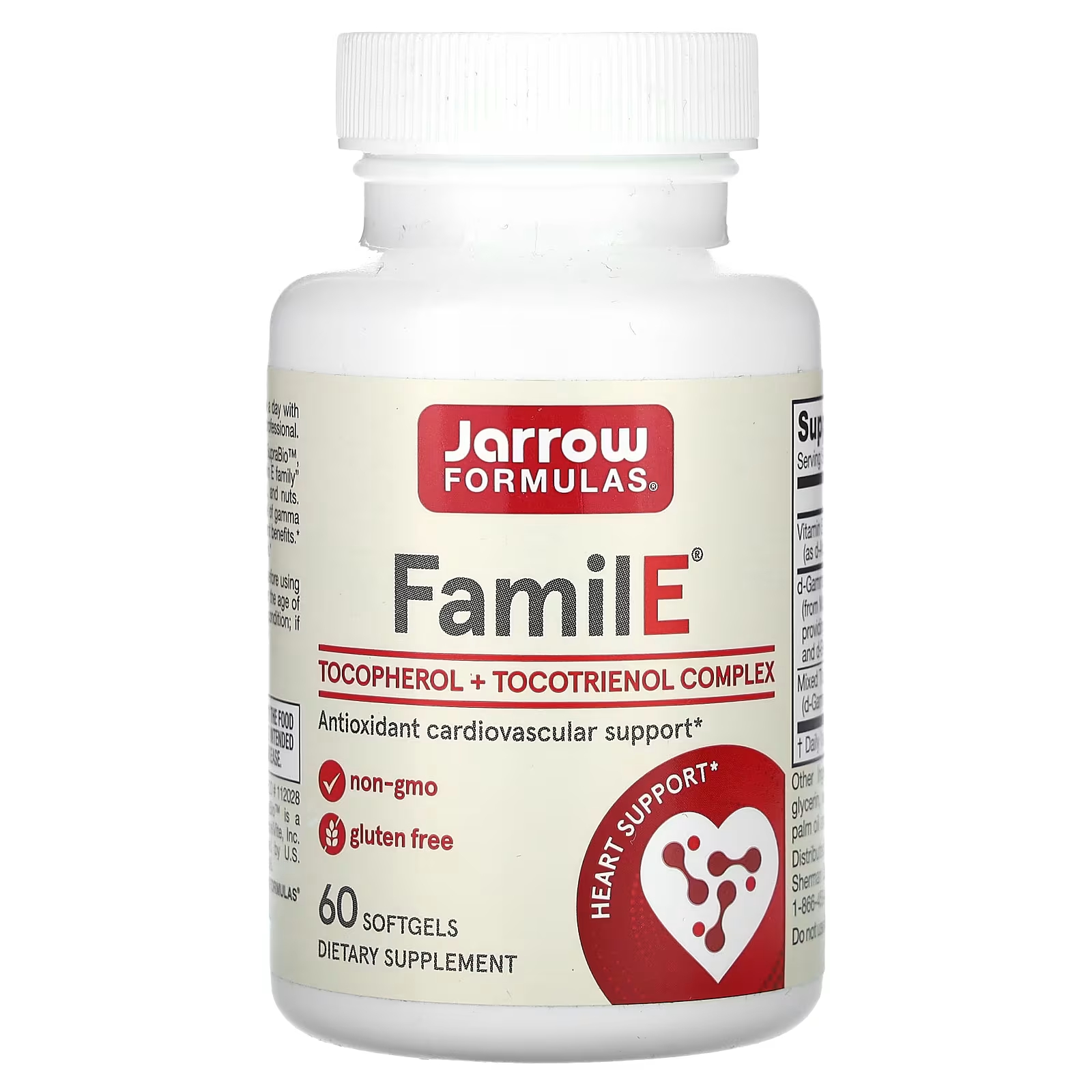 Jarrow Formulas FamiLE 60 мягких таблеток витамин e комплекс токоферолов jarrow formulas famil e 60 шт