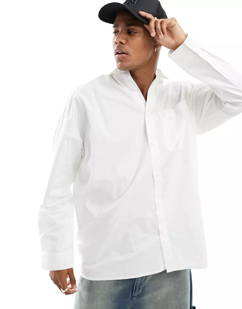 COLLUSION – Белая рубашка оверсайз бело белая рубашка оверсайз carnet archive