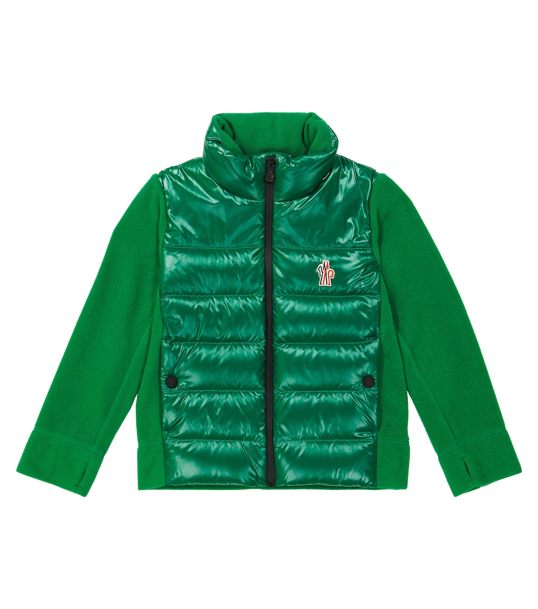 Пуховая куртка Moncler Grenoble Enfant, зеленый короткий пуховик цвета хаки raron moncler grenoble