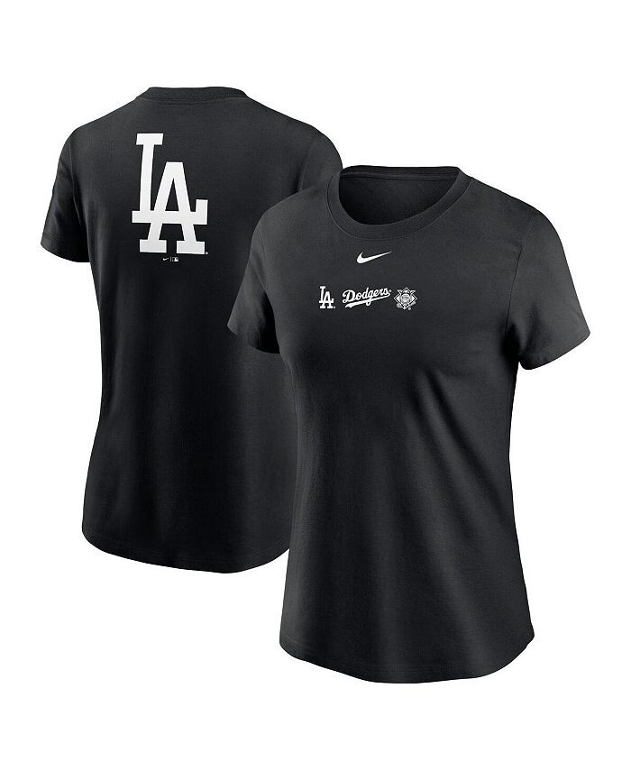 

Женская черная футболка через плечо Los Angeles Dodgers Nike, черный