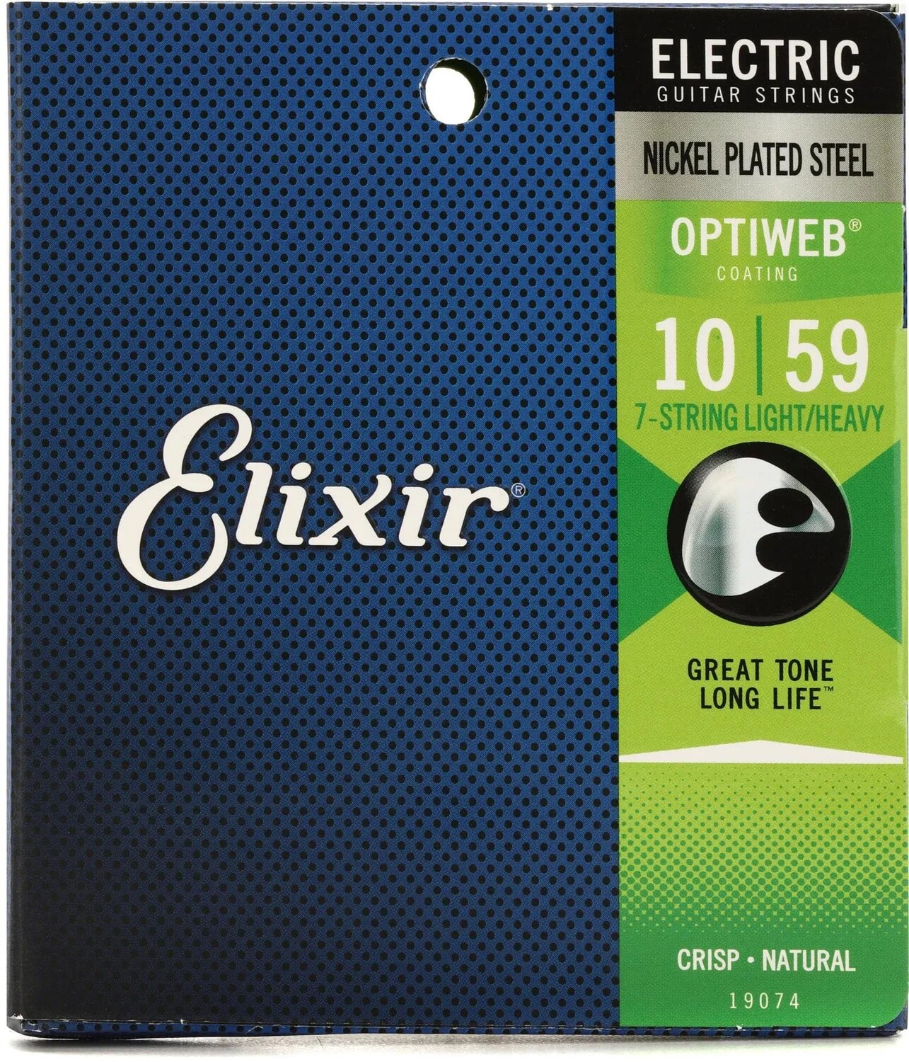 

Elixir Strings 19074 Струны для электрогитары Optiweb — .010-.059 Легкие/тяжелые 7-струнные