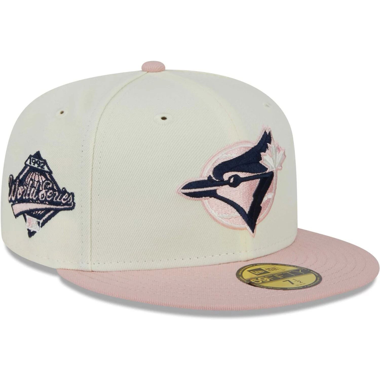 

Мужская облегающая шляпа New Era белого/розового цвета Toronto Blue Jays Chrome Rogue 59FIFTY