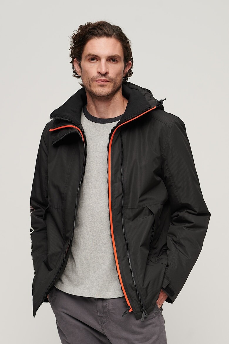 

Зимняя куртка-ветровка Yachter с логотипом Superdry, черный