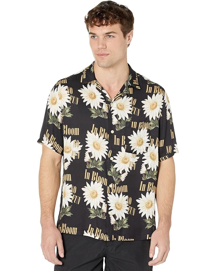 

Рубашка AllSaints No Fun Short Sleeve Shirt, черный