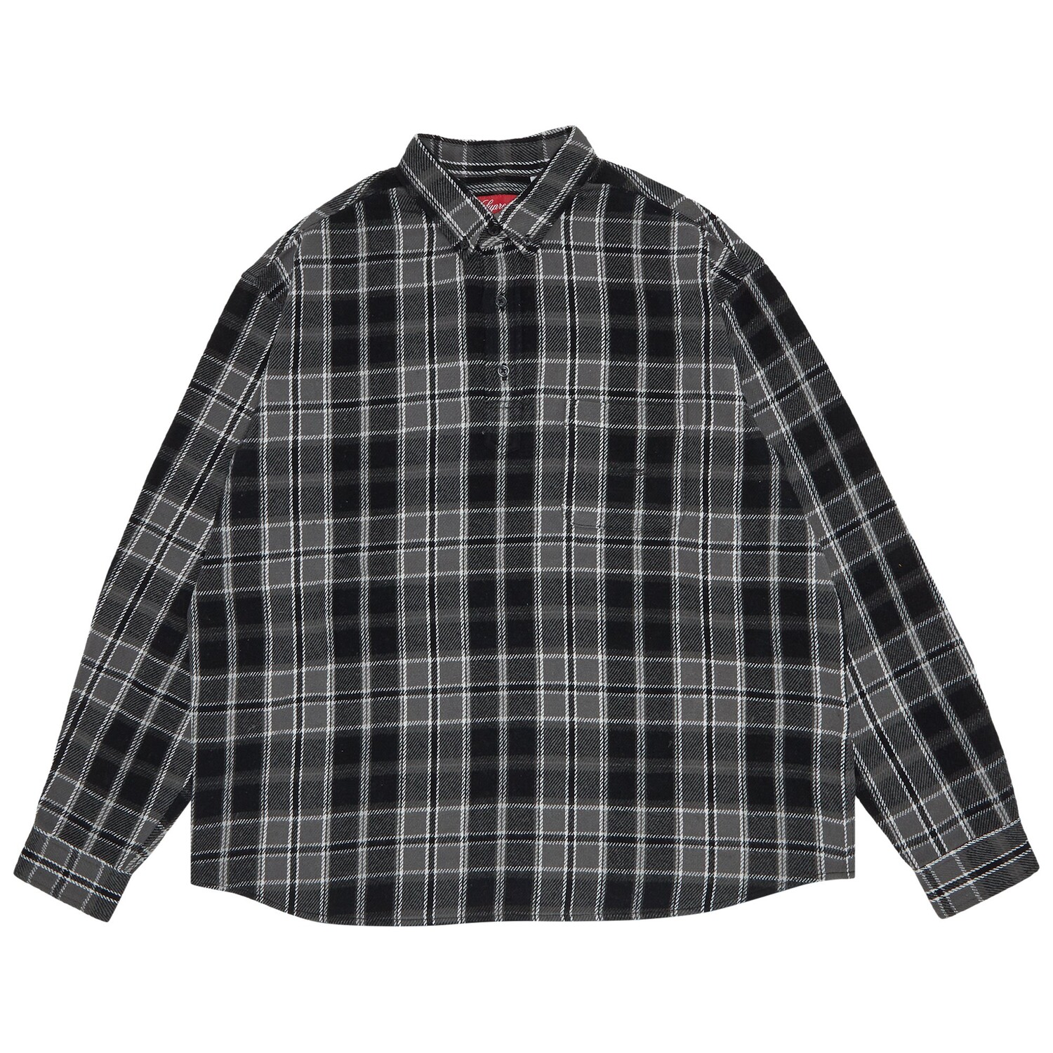 

Фланелевая рубашка в клетку Supreme Pullover, цвет Черный