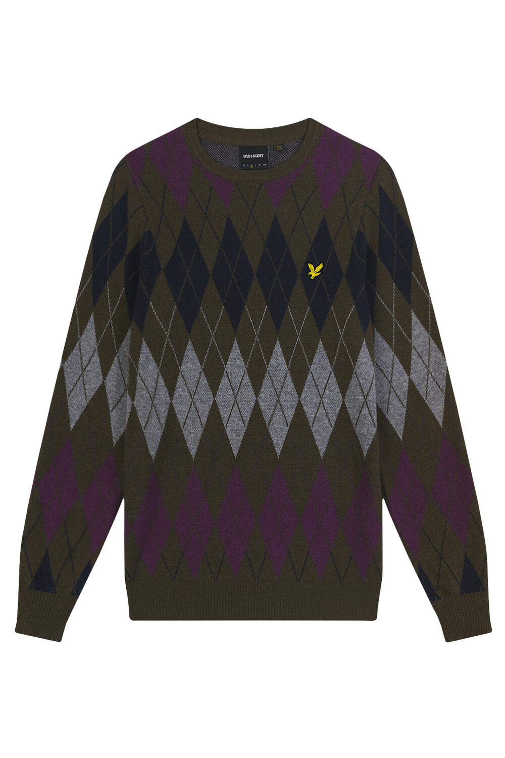 

Пуловер Lyle & Scott Strick, оливково зеленый
