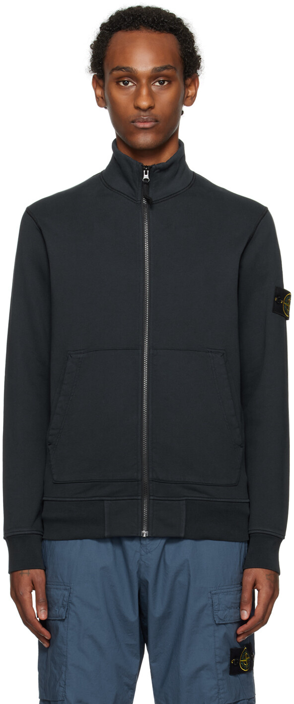 

Темно-синий свитер на молнии Stone Island