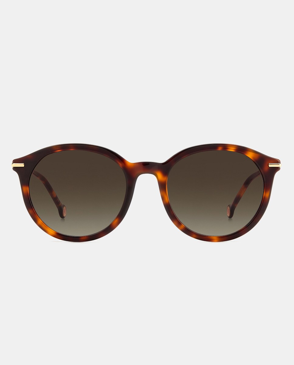 Круглые женские солнцезащитные очки из ацетата гаваны Carolina Herrera, коричневый очки круглой формы moo s ic berlin