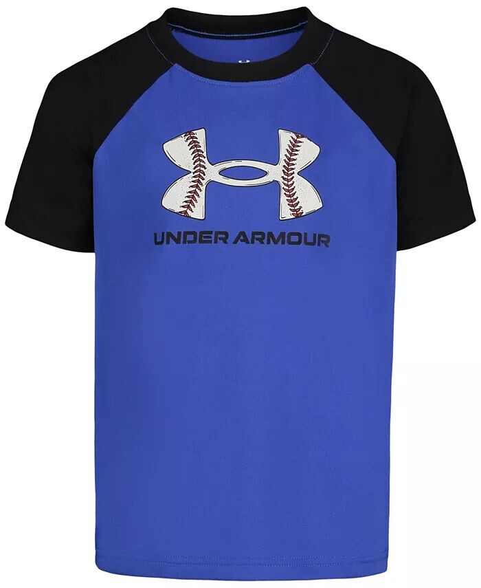 

Футболка с короткими рукавами и логотипом реглан Little Boys Baseball Under Armour, синий