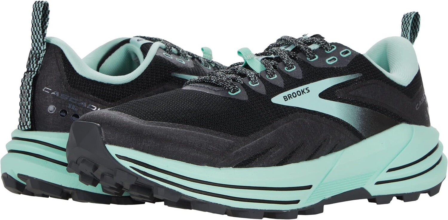 

Кроссовки Cascadia 16 Brooks, цвет Black/Ebony/Yucca