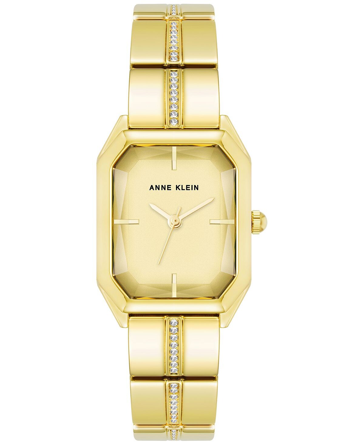 

Женские часы-браслет с акцентом и кристаллами, 23x32 мм Anne Klein, золотой