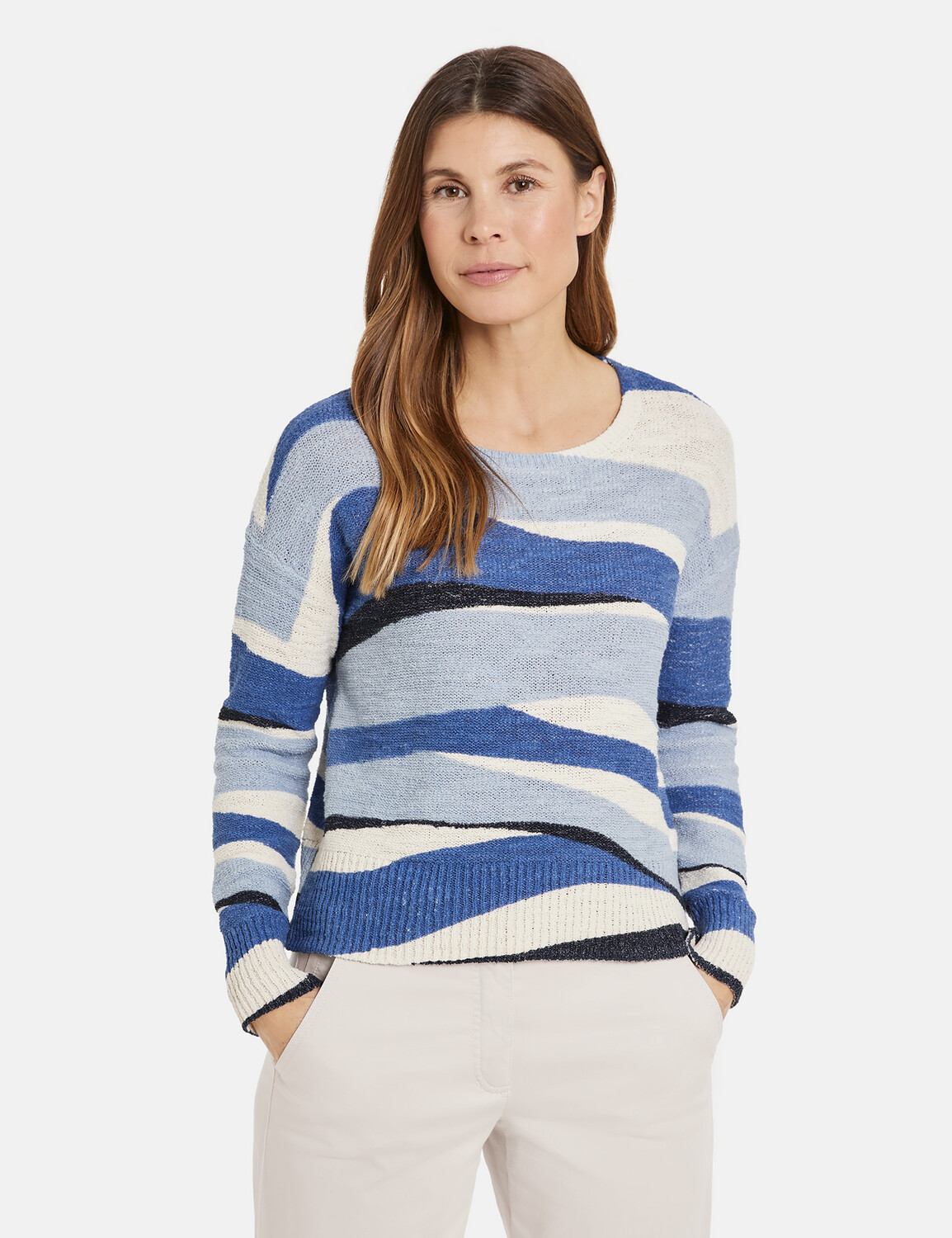 

Свитер Gerry Weber Langarm Rundhals, цвет Atlantic/Aqua Jacquard