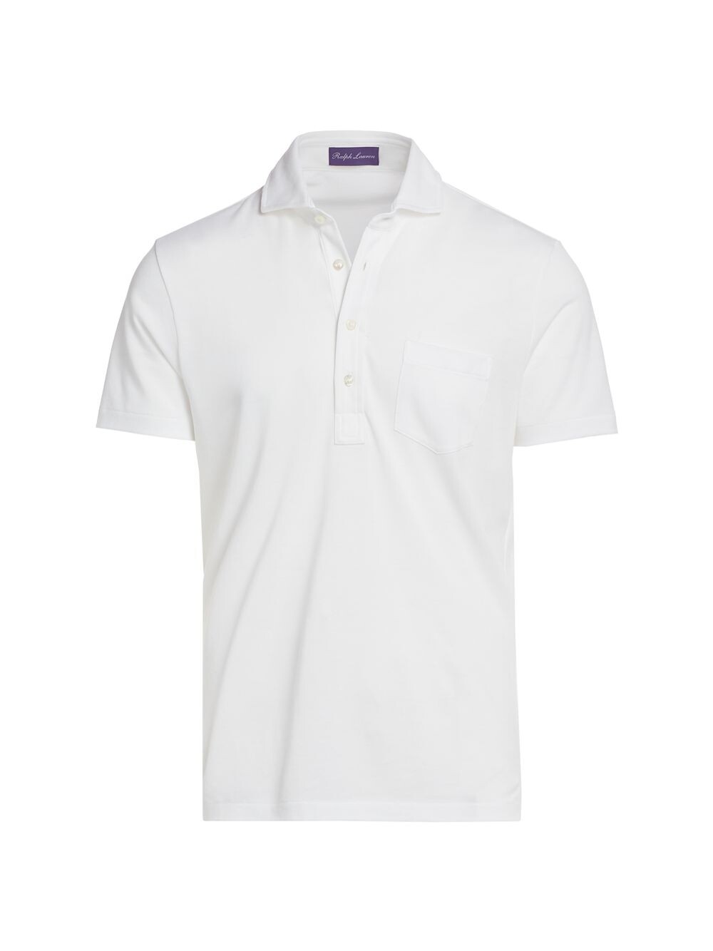 

Потертое поло с короткими рукавами без логотипа Ralph Lauren Purple Label, белый