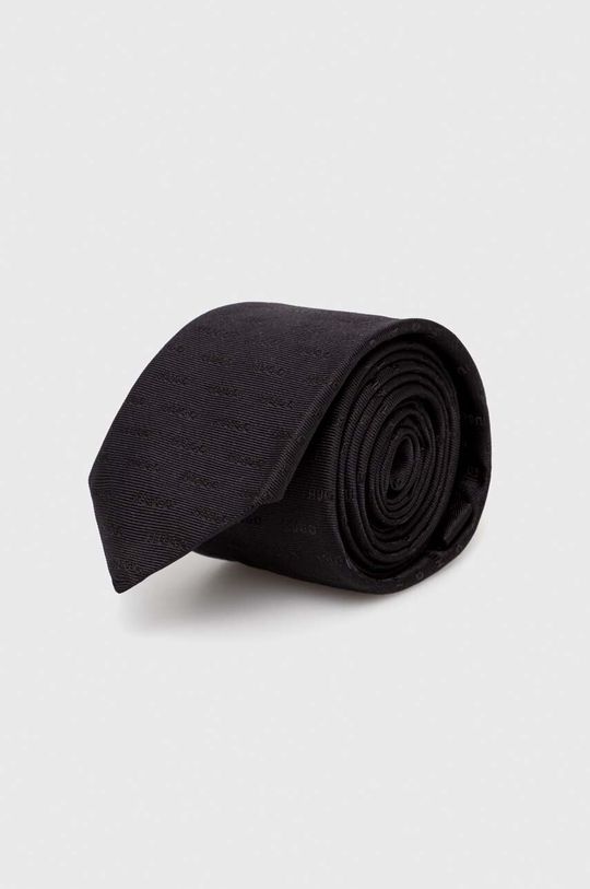 Шелковый галстук Hugo, черный