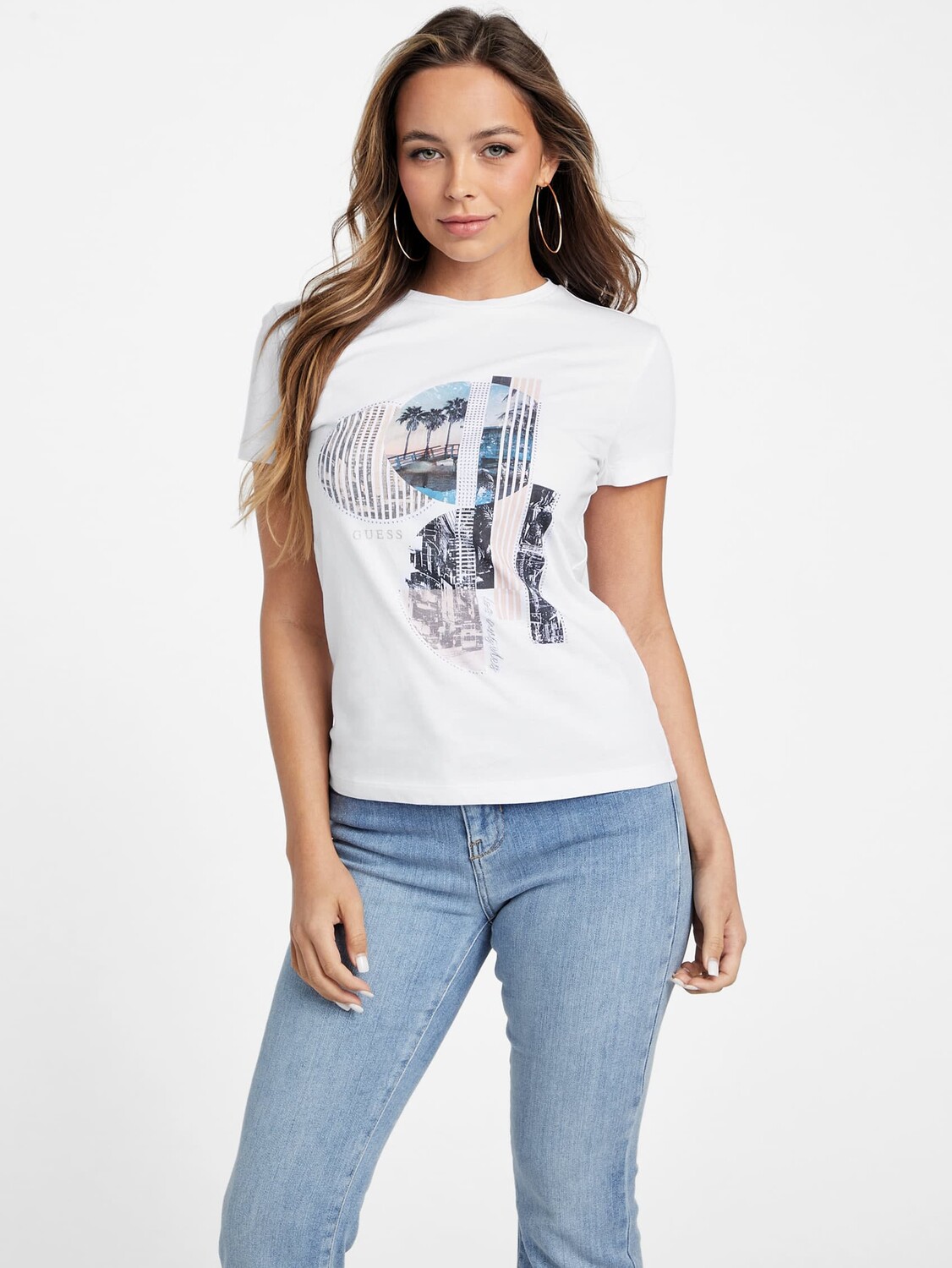 

Футболка Эко Рива Guess Factory, цвет Pure White