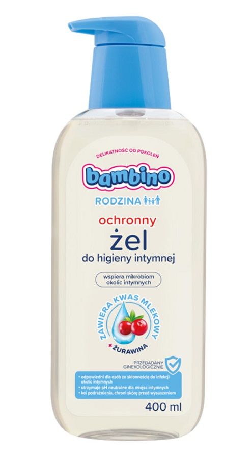 

Bambino Rodzina Hiperdelikatny Żurawina гель для интимной гигиены, 400 ml