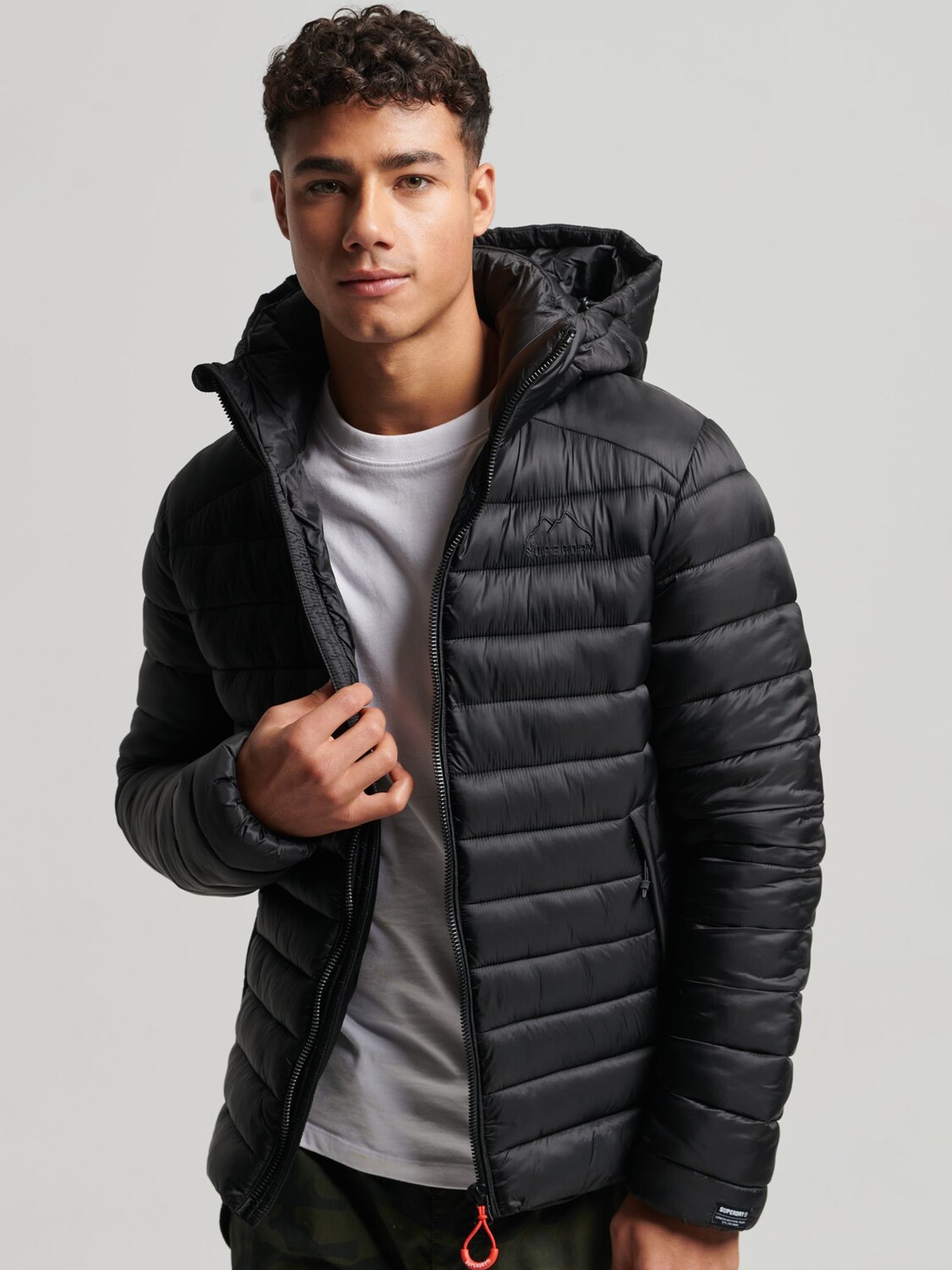 

Легкая стеганая куртка Superdry, черная