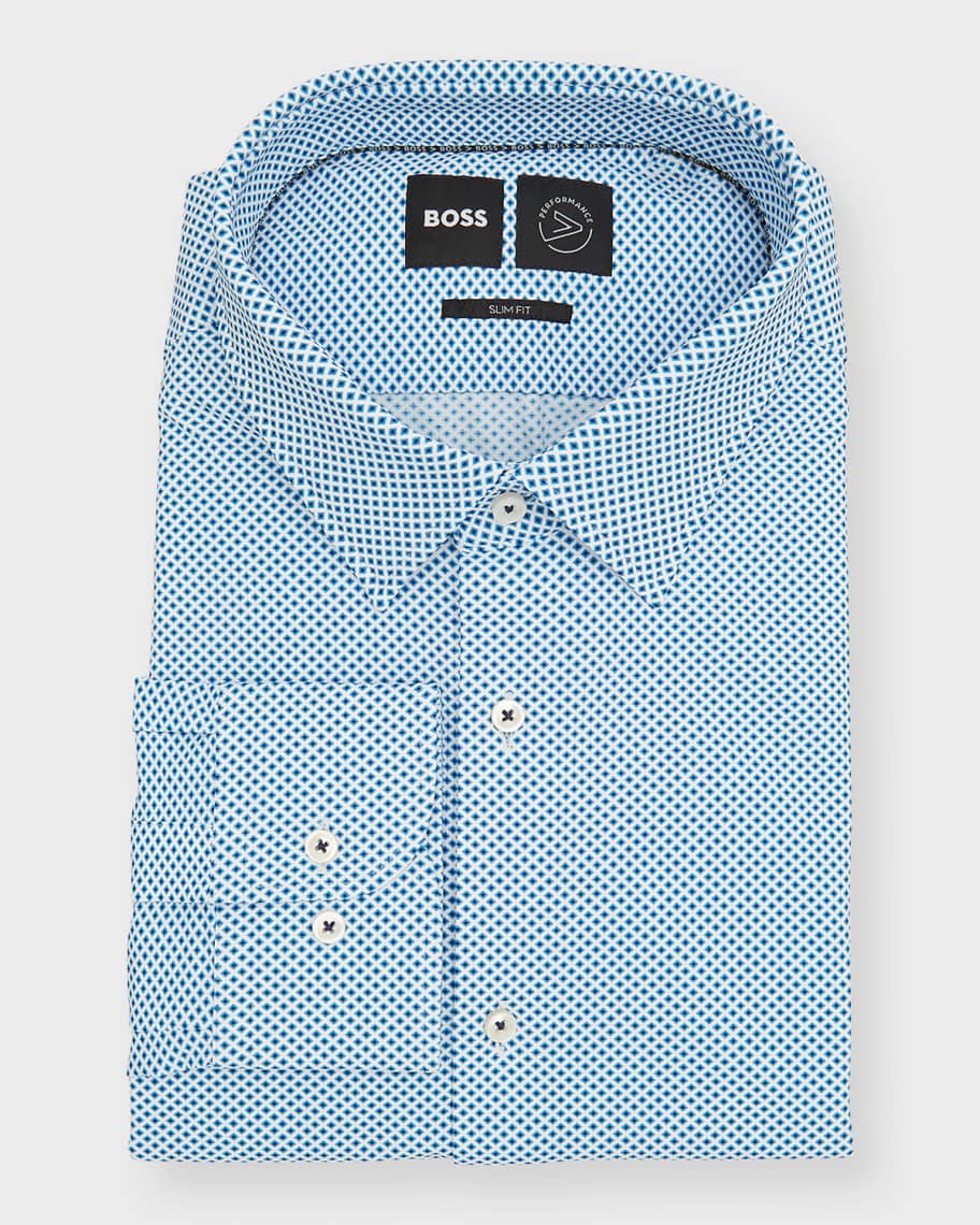 

Мужская классическая рубашка Slim Fit стрейч для выступлений BOSS