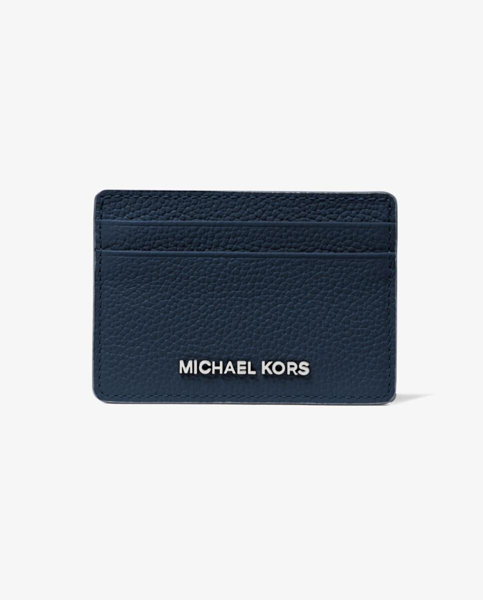 

Женская визитница из кожи темно-синего цвета Michael Michael Kors, темно-синий