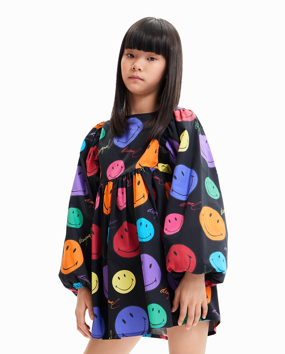 

Свободное платье Smiley для девочки Desigual, черный