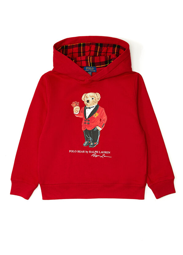 

Красная толстовка с капюшоном polo bear для мальчика Polo Ralph Lauren