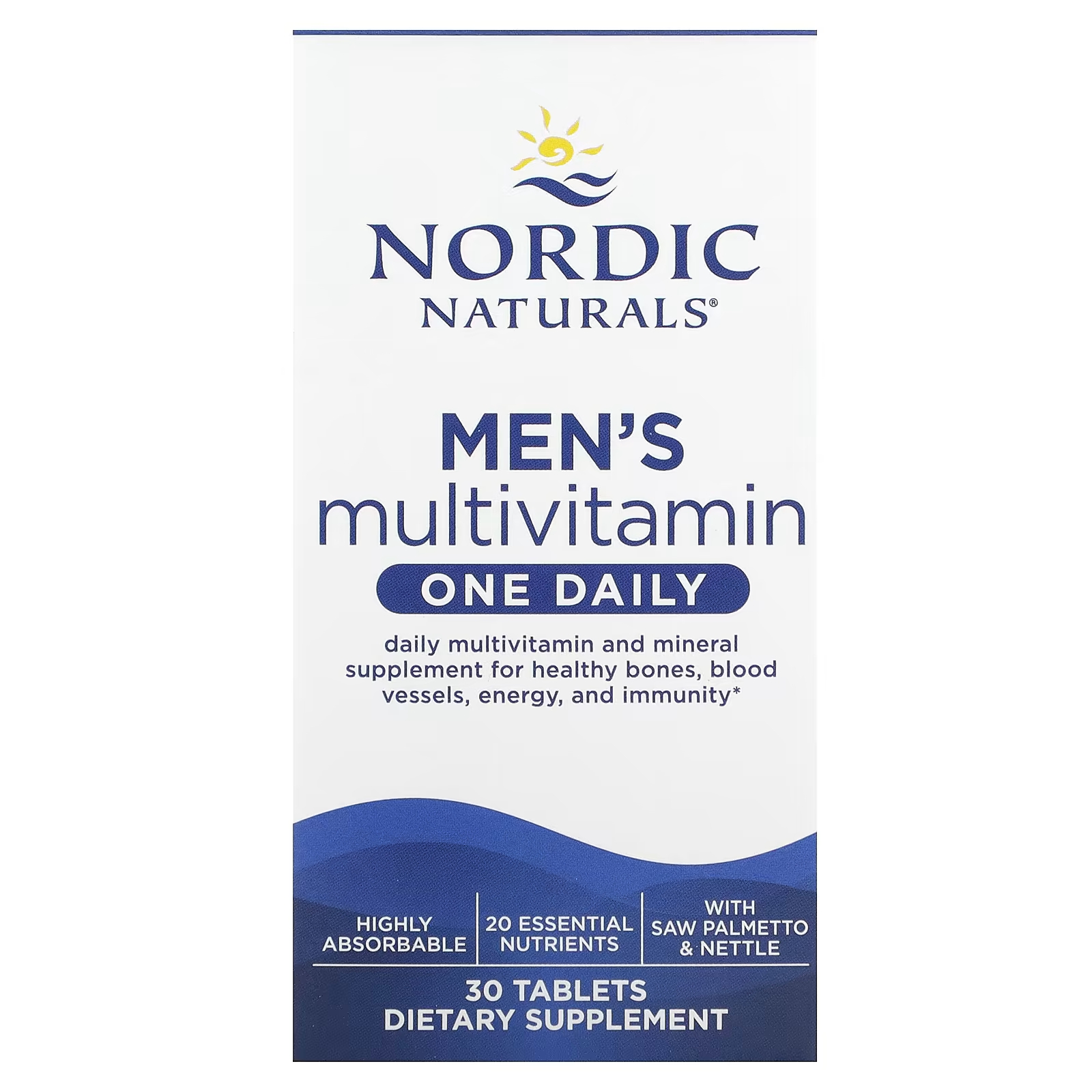 Мужские мультивитамины One Daily с крапивой, 30 таблеток gnc women s one daily мультивитамины для ежедневного применения женщинам старше 50 лет 60 капсул