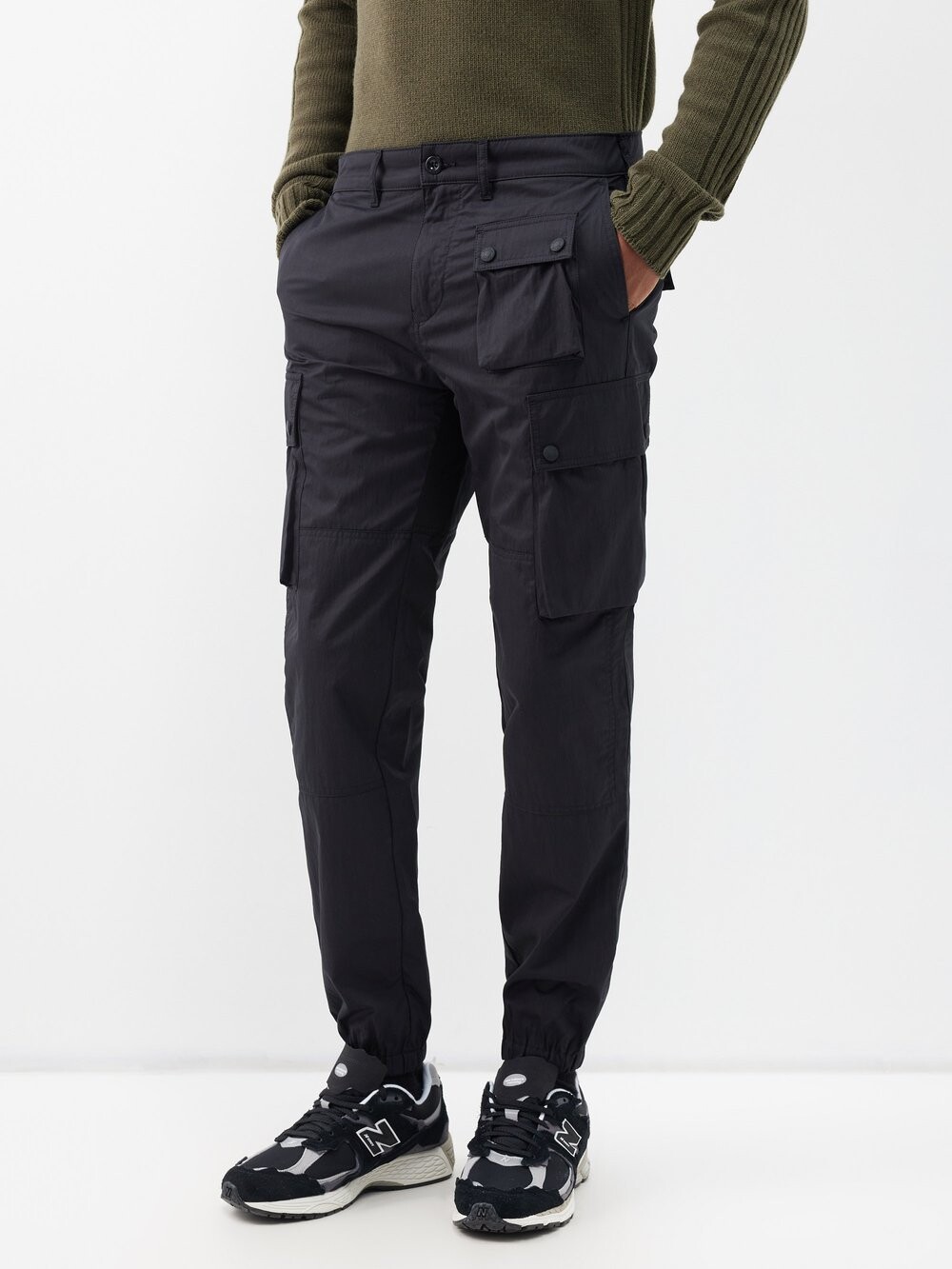 

Брюки карго trialmaster из смесового хлопка Belstaff, черный