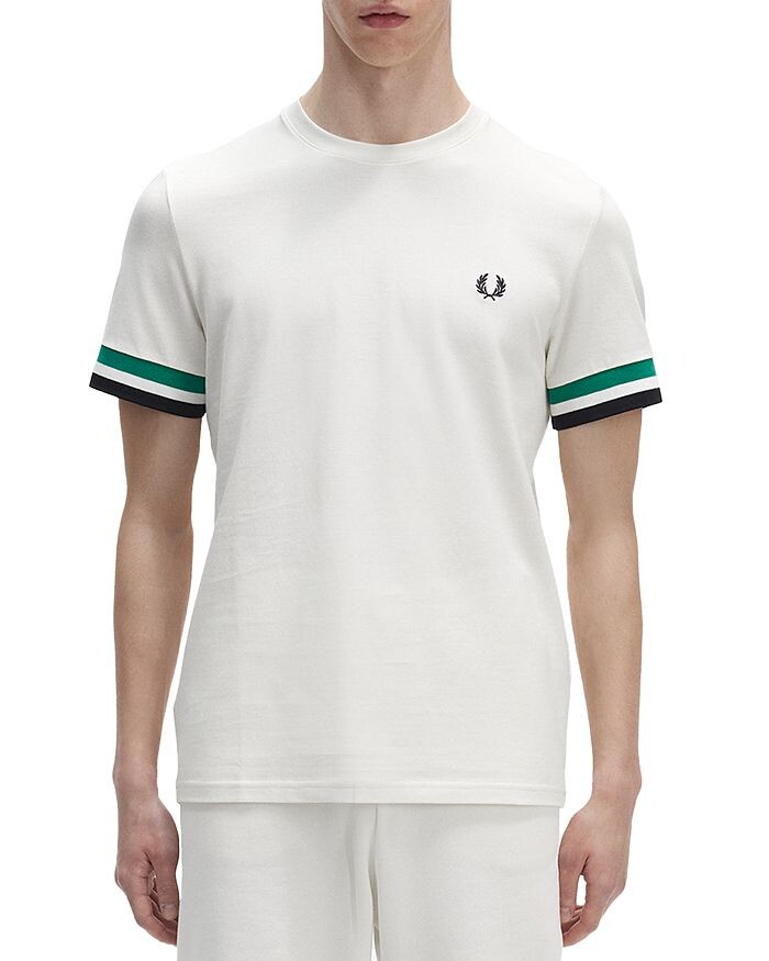 

Футболка из хлопкового пике с яркими краями Fred Perry