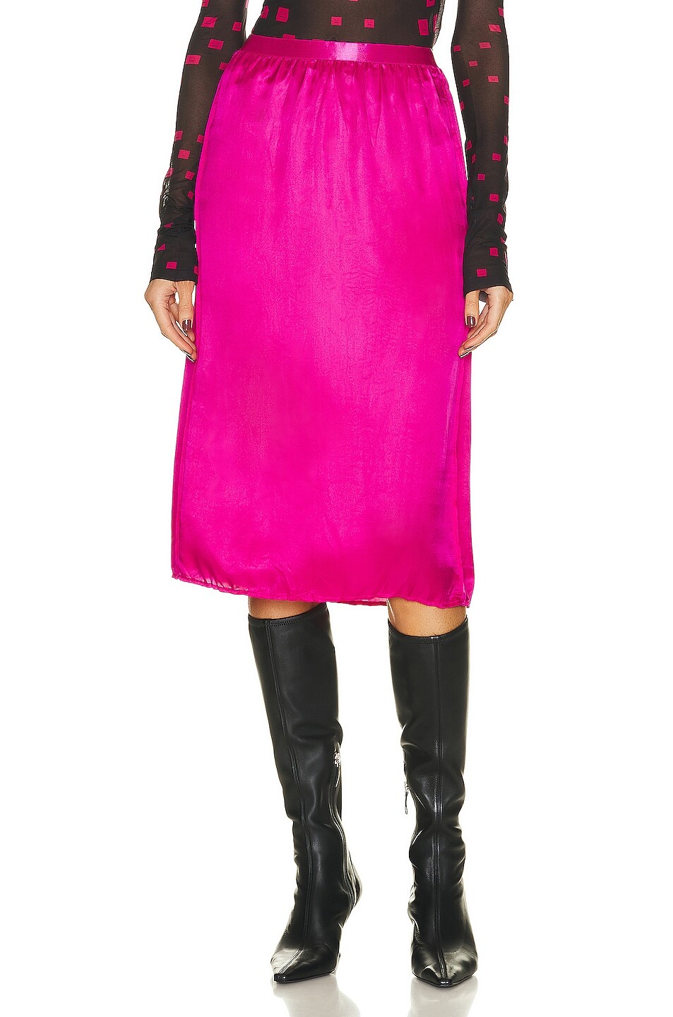 Юбка Acne Studios, цвет Fuchsia Pink