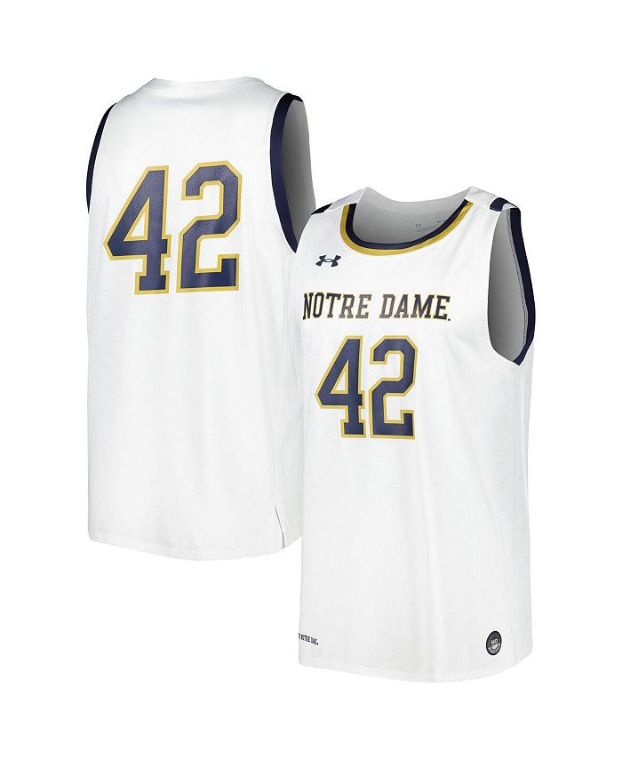 

Мужская белая баскетбольная майка #42 Notre Dame Fighting Irish Replica Under Armour, белый