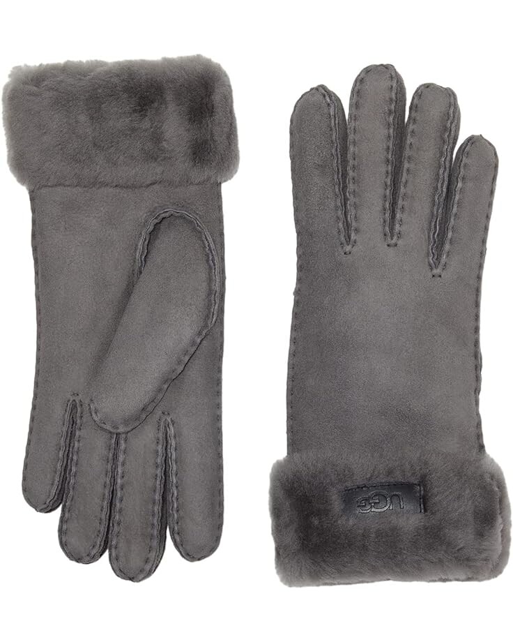 

Перчатки UGG Turn Cuff Water Resistant Sheepskin Gloves, цвет Metal