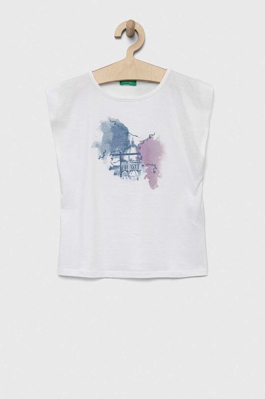 

Хлопковая футболка для детей United Colors of Benetton, белый