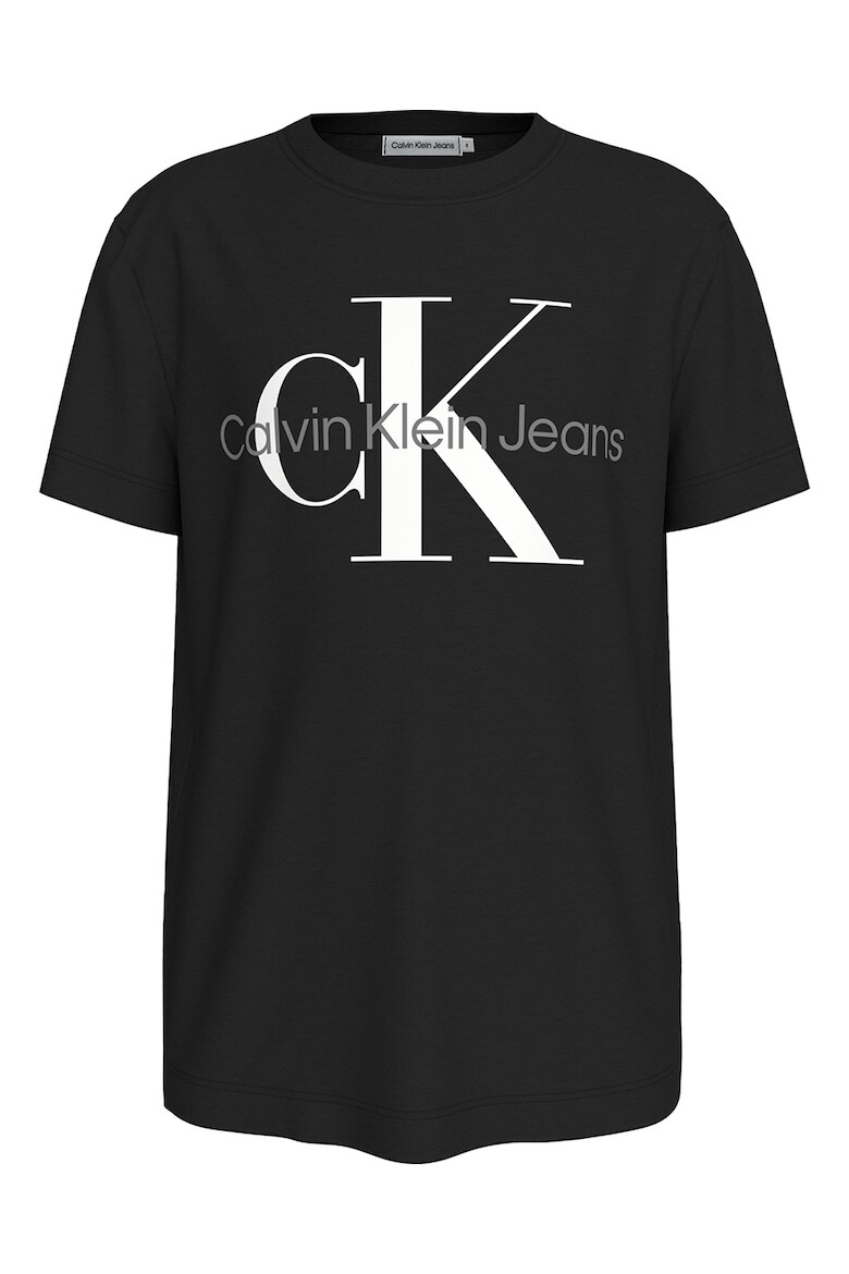 

Хлопковая футболка с логотипом Calvin Klein, черный