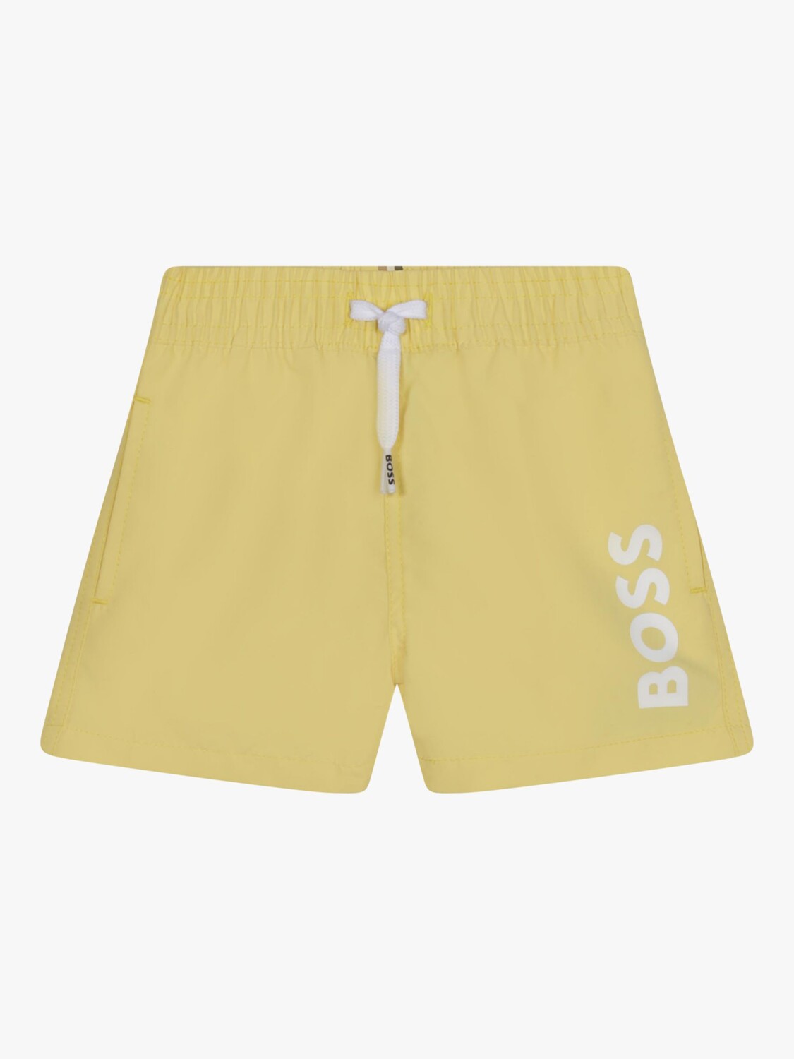 

HUGO BOSS Пляжные шорты-бермуды с логотипом HUGO, желтые, Желтый