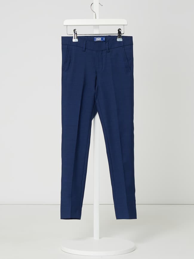 Костюмные брюки классического кроя с добавлением шерсти, модель «Солярис» Jack & Jones, синий