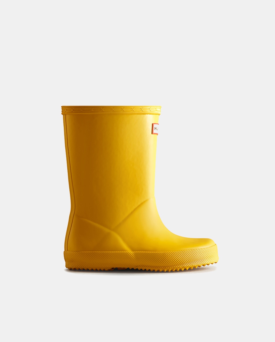 Оригинальные детские резиновые сапоги с матовой отделкой и логотипом Hunter, желтый резиновая обувь viking полусапоги classic kids boot
