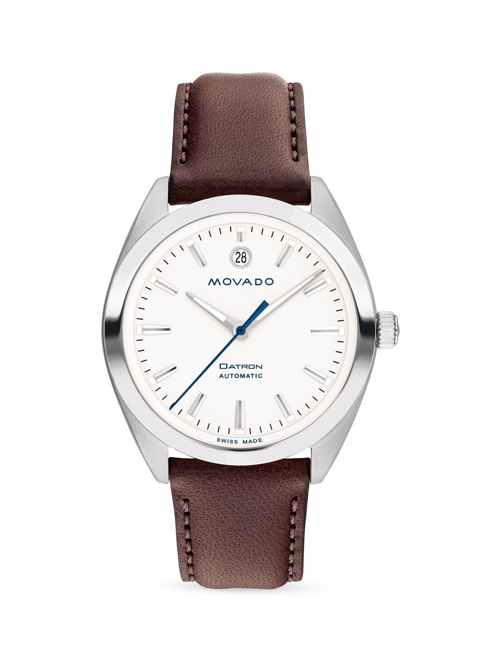 

Часы Heritage Datron Auto с кожаным ремешком Movado, белый