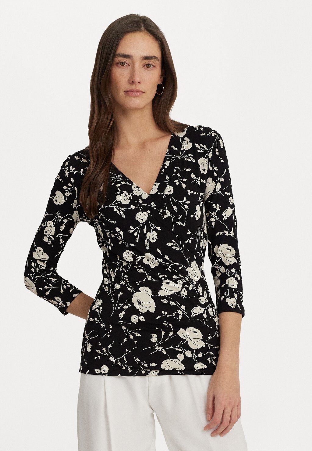 

Топ с длинными рукавами ALAYJA 3/4 SLEEVE Lauren Ralph Lauren, кремовый