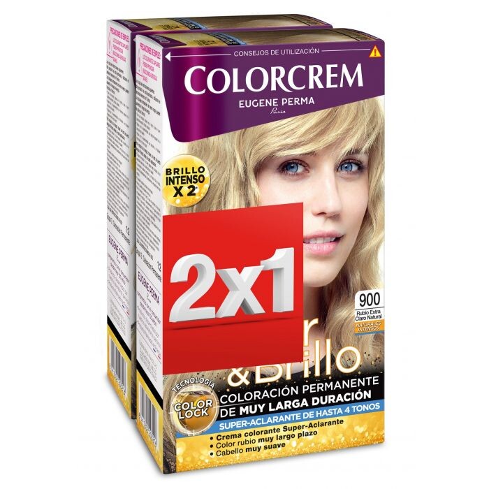 

Краска для волос Tintes Pack 2x1 Colorcrem, 900 Rubio Extra-Claro Natural