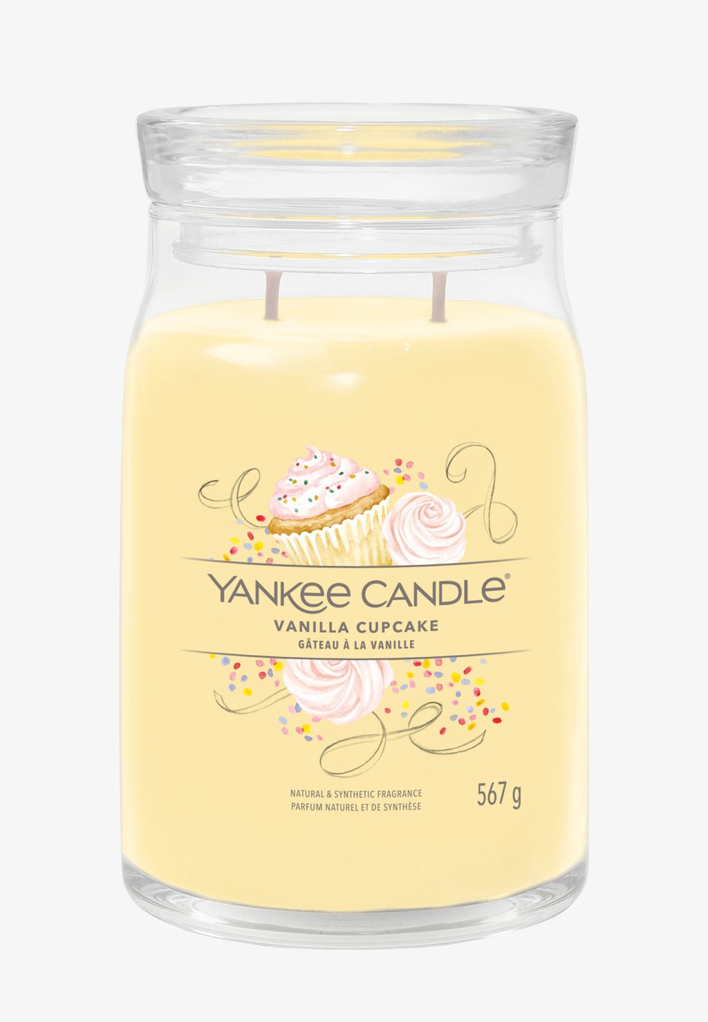 Ароматическая свеча Signature Large Jar Vanilla Cupcake Yankee Candle, желтый ароматическая свеча маленькая village candle vanilla cupcake 213 гр