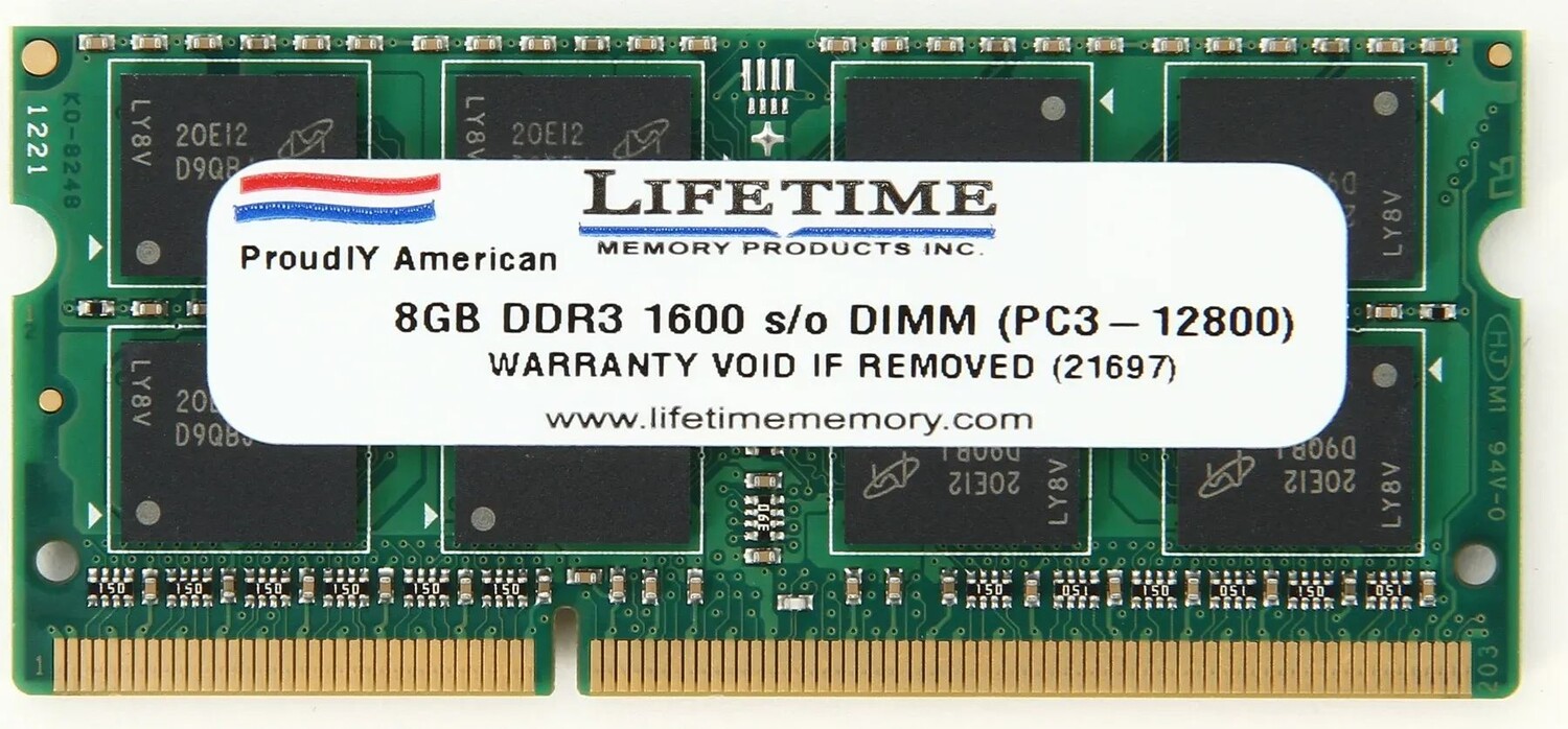 

Верхний уровень PC3-12800 SO-DIMM — 8 ГБ DDR3, 1600 МГц