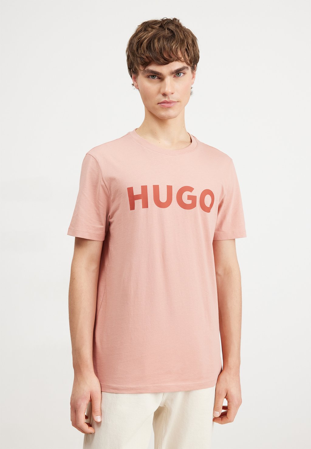 Футболка с принтом Dulivio HUGO, цвет light/pastel red бежевая свободная футболка унисекс hugo dulivio hugo red