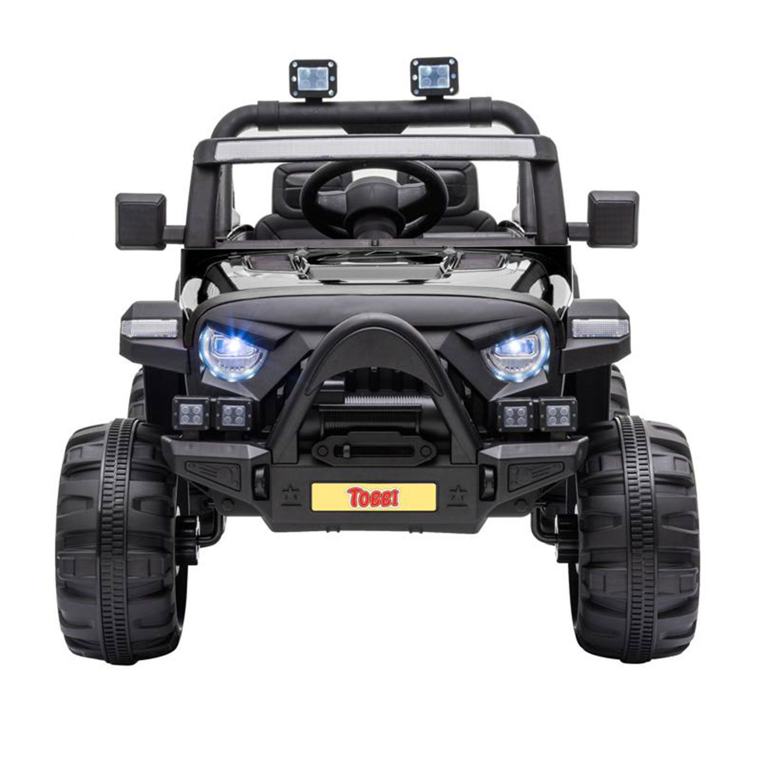 цена TOBBI 12V Kids Electric на батарейках 3-скоростной игрушечный внедорожник-грузовик, черный TOBBI