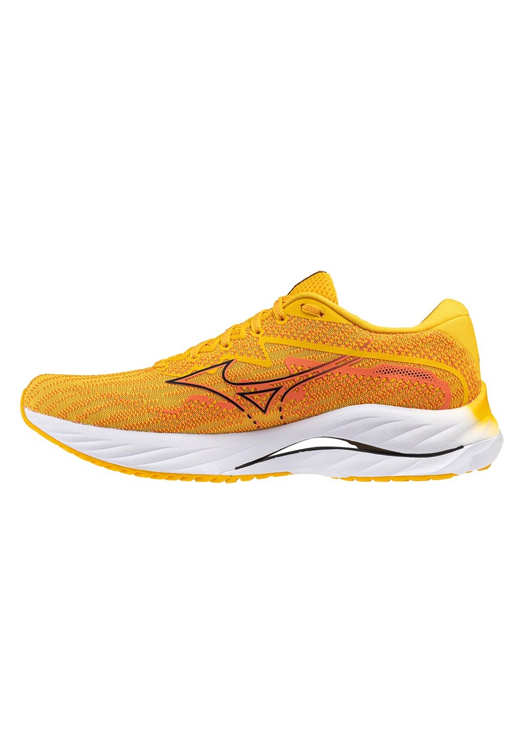 

Кроссовки нейтрального цвета Wave Rider 27 Mizuno, цвет citrus/black/nasturtium