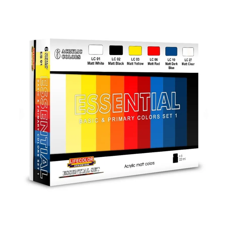 

Набор базовых и основных цветов №1, Essential Color Sets (Lifecolor)