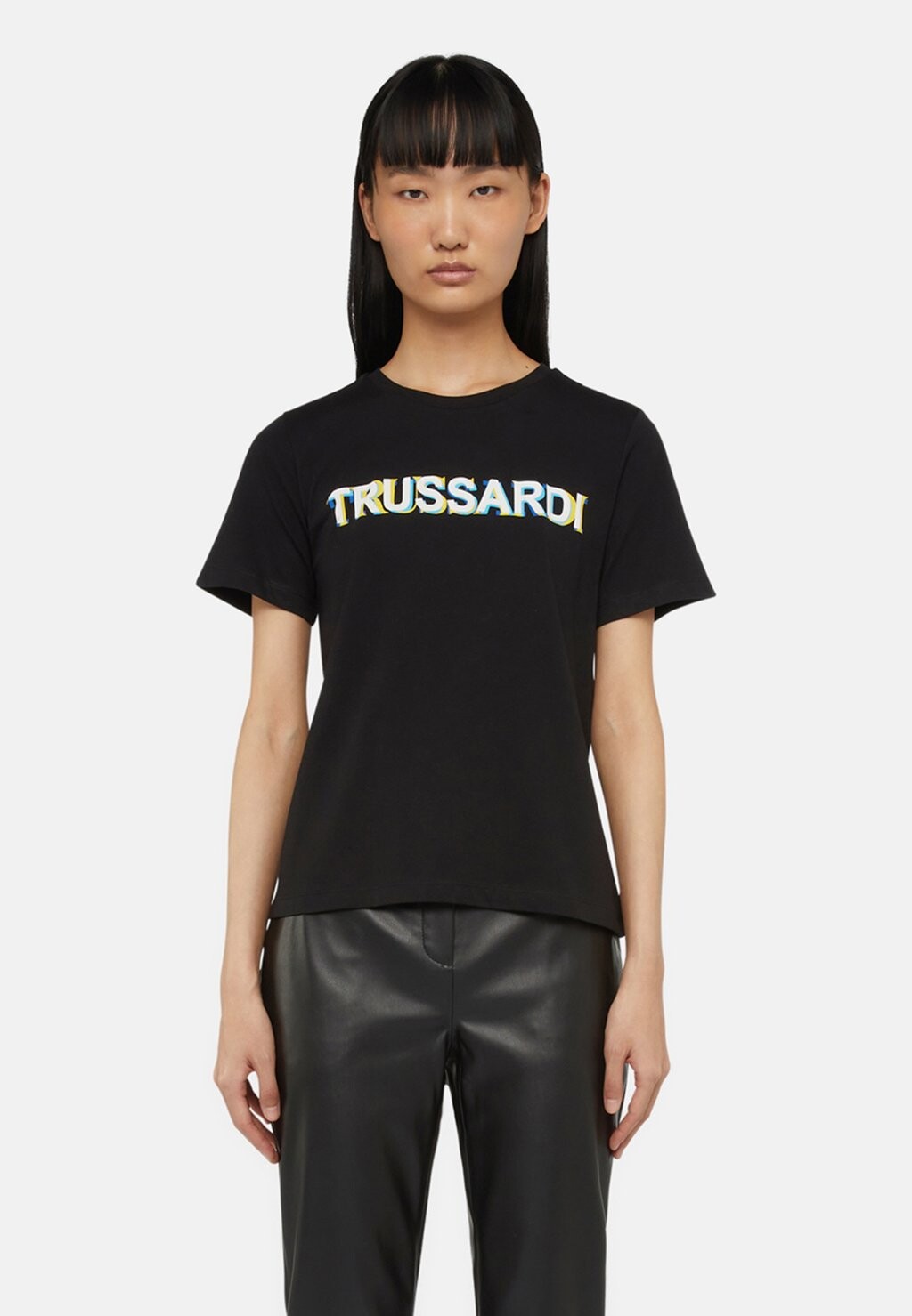 

Футболка с принтом Trussardi, черный