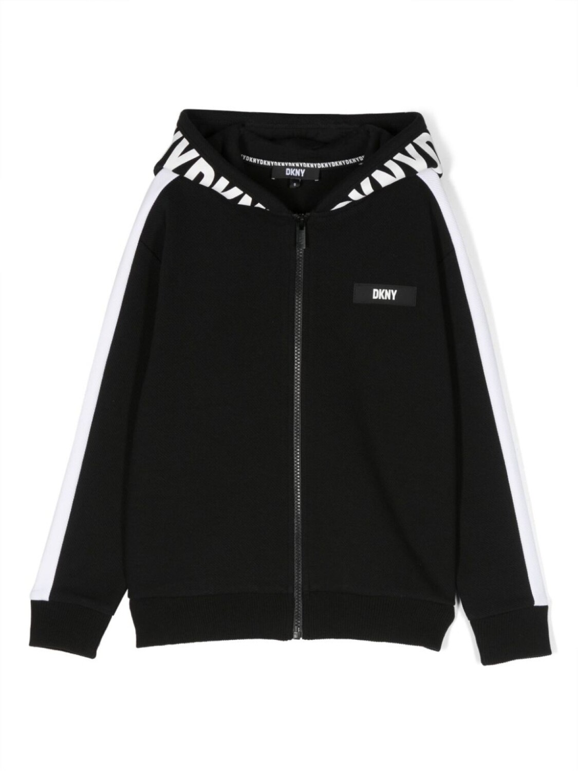 

DKNY худи на молнии с логотипом, черный
